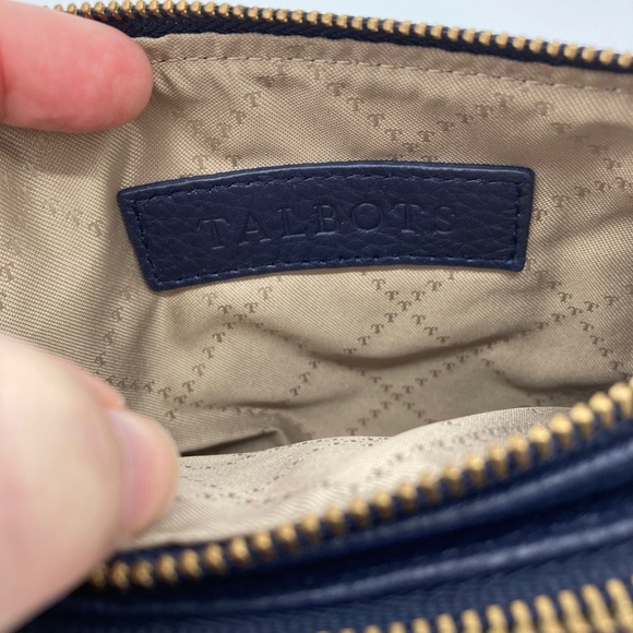 NWT Talbots Indigo Blue Leather Wristlet - Picture 5 of 7
